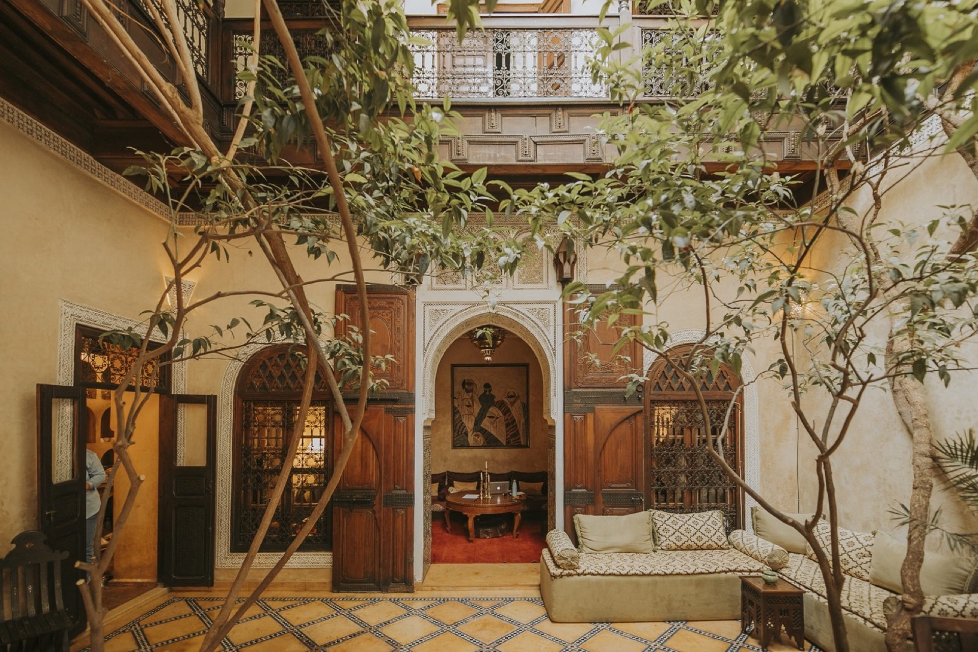 Le patio du Riad Samsara dans la médina de Marrakech